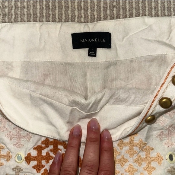 MAJORELLE Liza Embroidered Mini Skirt in Desert Multi - Flaw - Picture 3 of 5